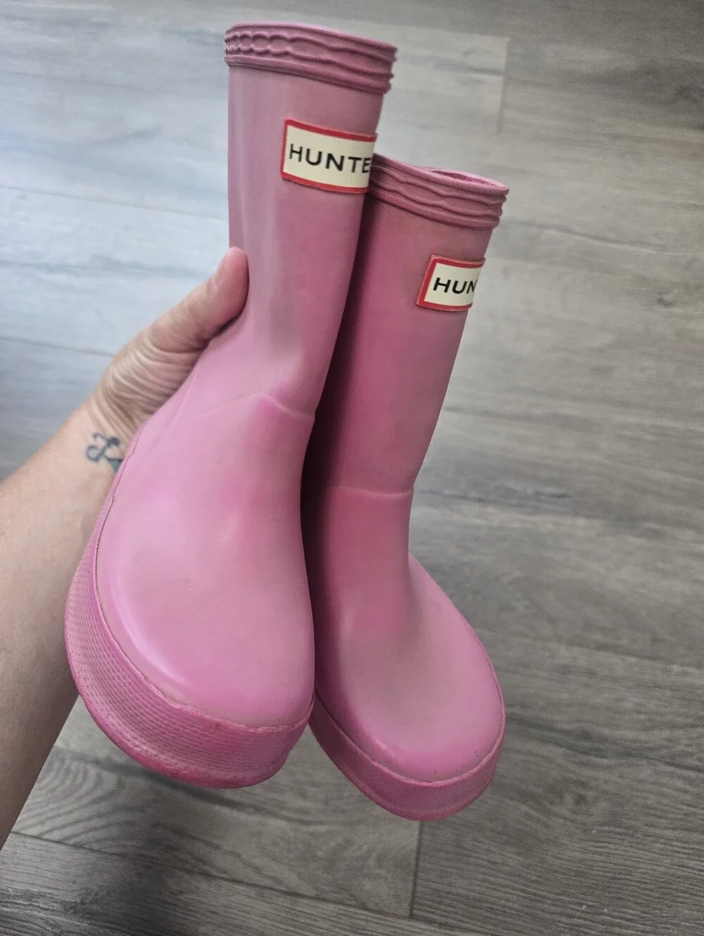 Hunter Pink Kids Classic Rain Boots Toddler Size 7 Waterproof Outdoor